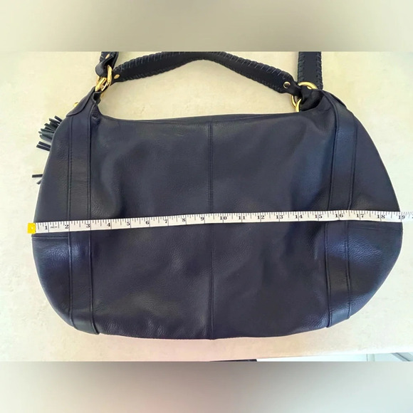 ASO Cameron Diaz👜Onna Ehrlich/ Rachel bag/ Hobo bag/ 100% Leather/ Navy blue - Picture 16 of 17